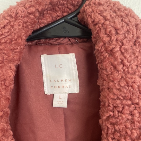 LC by Lauren Conrad Faux Fur Pink Jacket - Picture 3 of 7